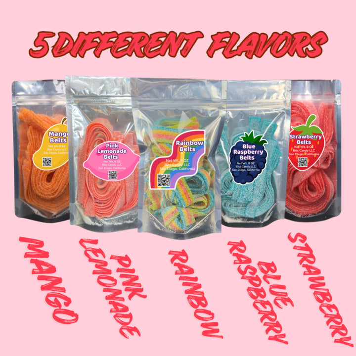 The 5 Pack Sour Belts Bundle - 5 Belt Flavors