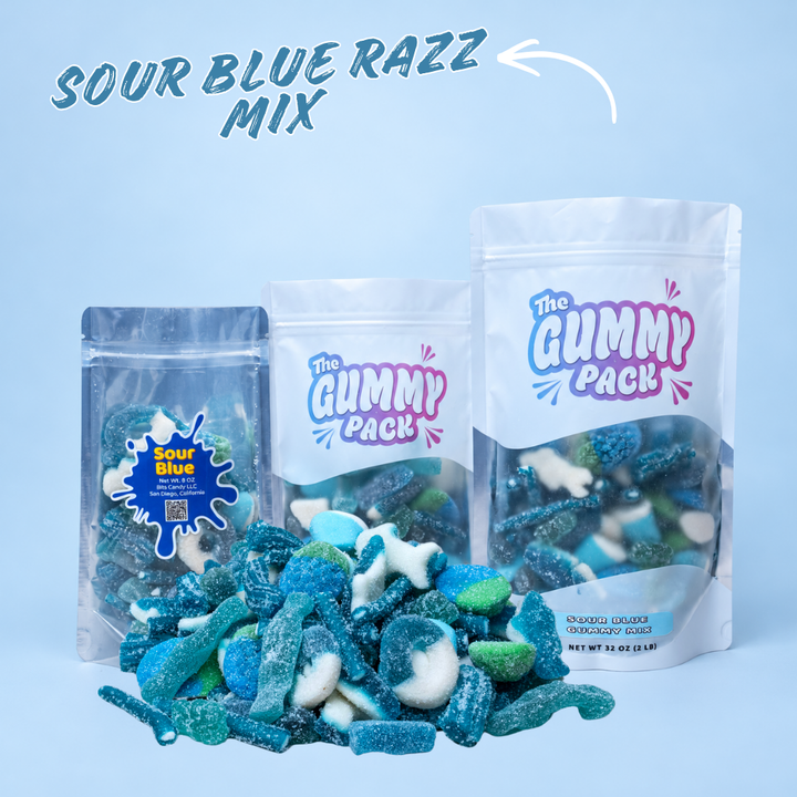 Sour Blue Razz Gummy Mix