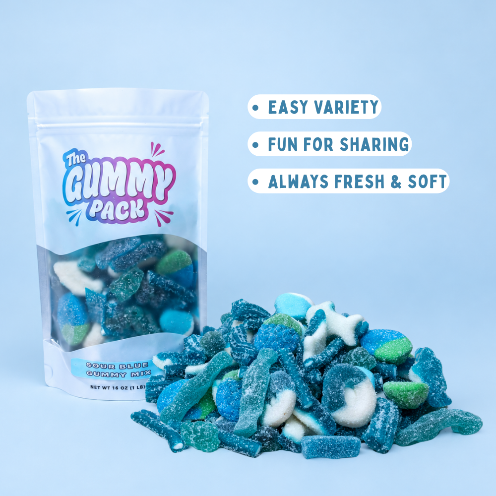 Sour Blue Razz Gummy Mix