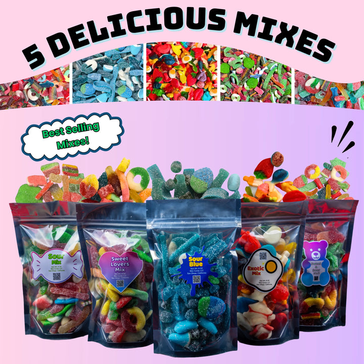 5 Sampler Gummy Mixes - 5 Personal Sized Packs!
