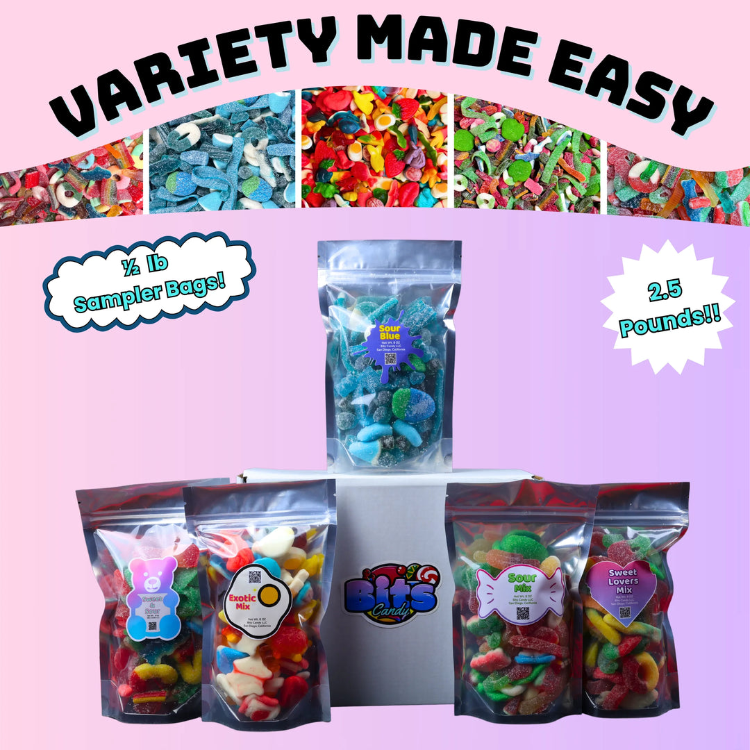 5 Sampler Gummy Mixes - 5 Personal Sized Packs!