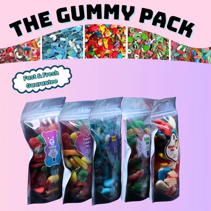 5 Sampler Gummy Mixes - 5 Personal Sized Packs!