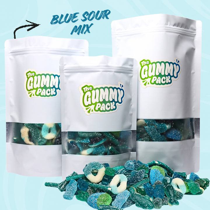 Sour Blue Razz Gummy Mix - 1lb+
