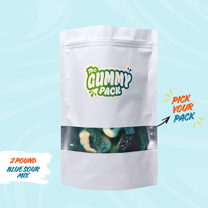 Sour Blue Razz Gummy Mix - 1lb+