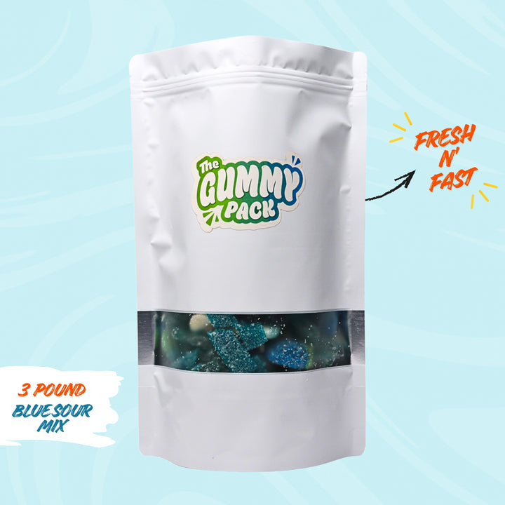 Sour Blue Razz Gummy Mix - 1lb+