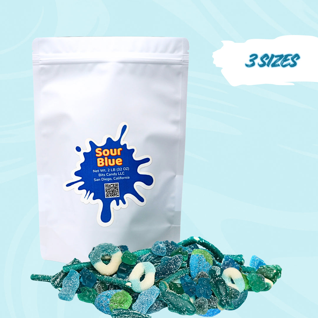 Sour Blue Razz Gummy Mix - 1lb+